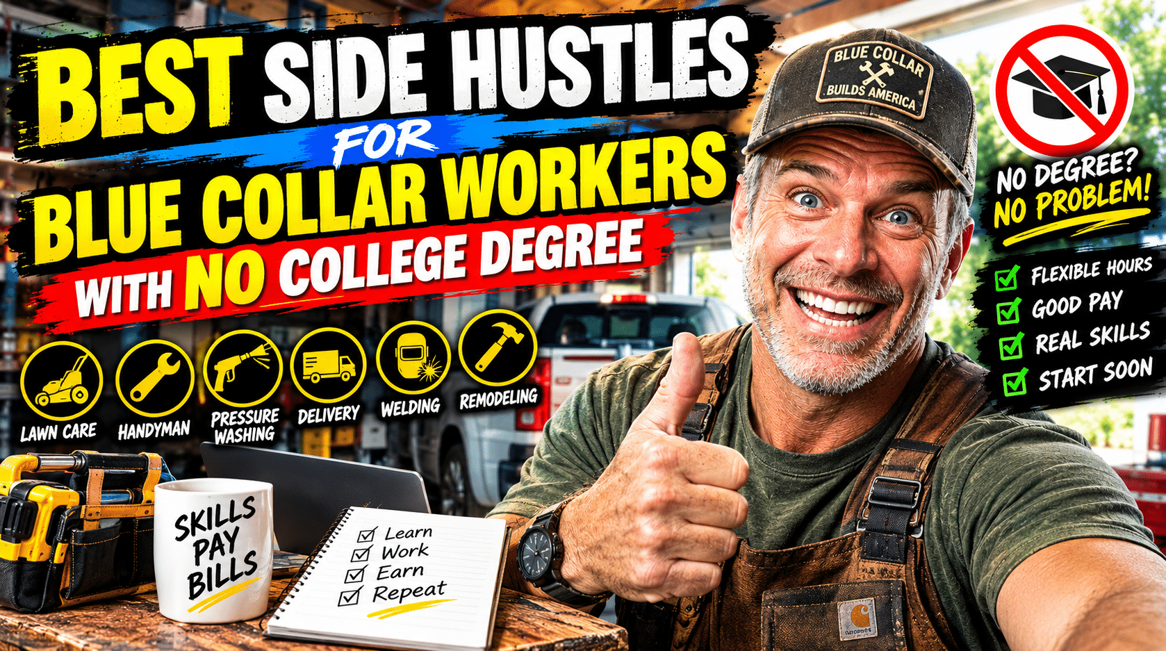 Side Hustles for Blue Collar Workers With No College Degree